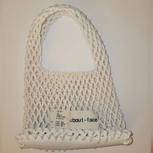 About Face (Halsey) white mini tote bag